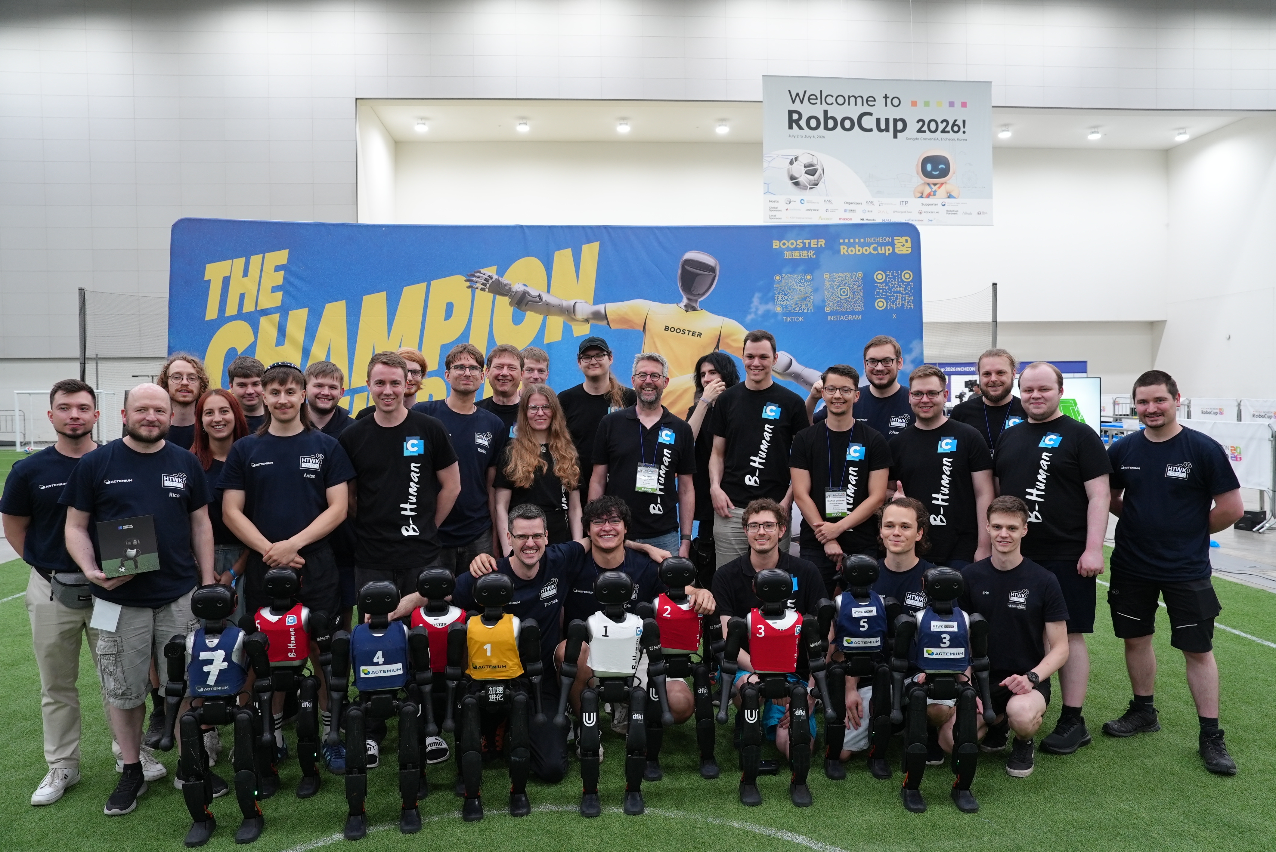 Middle Division: Champion, B-Human; Runner-up, HTWK Robots