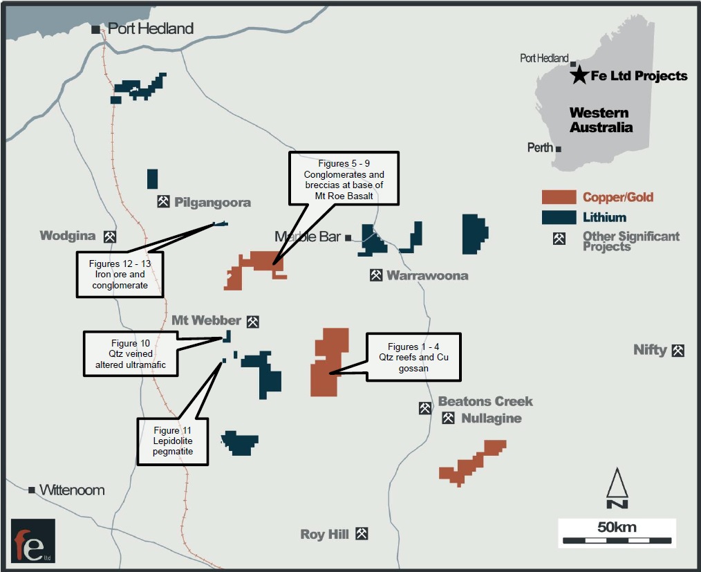 Location Map – FEL Pilbara tenure