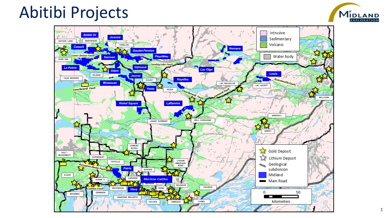 Figure 1 Abitibi Projects