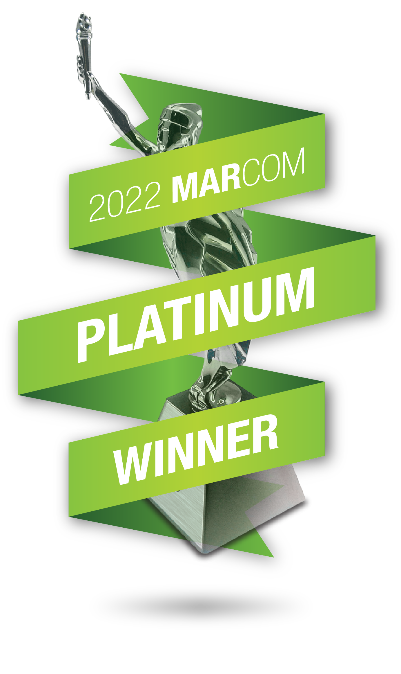 2022 MarCom Platinum Winner Statuette