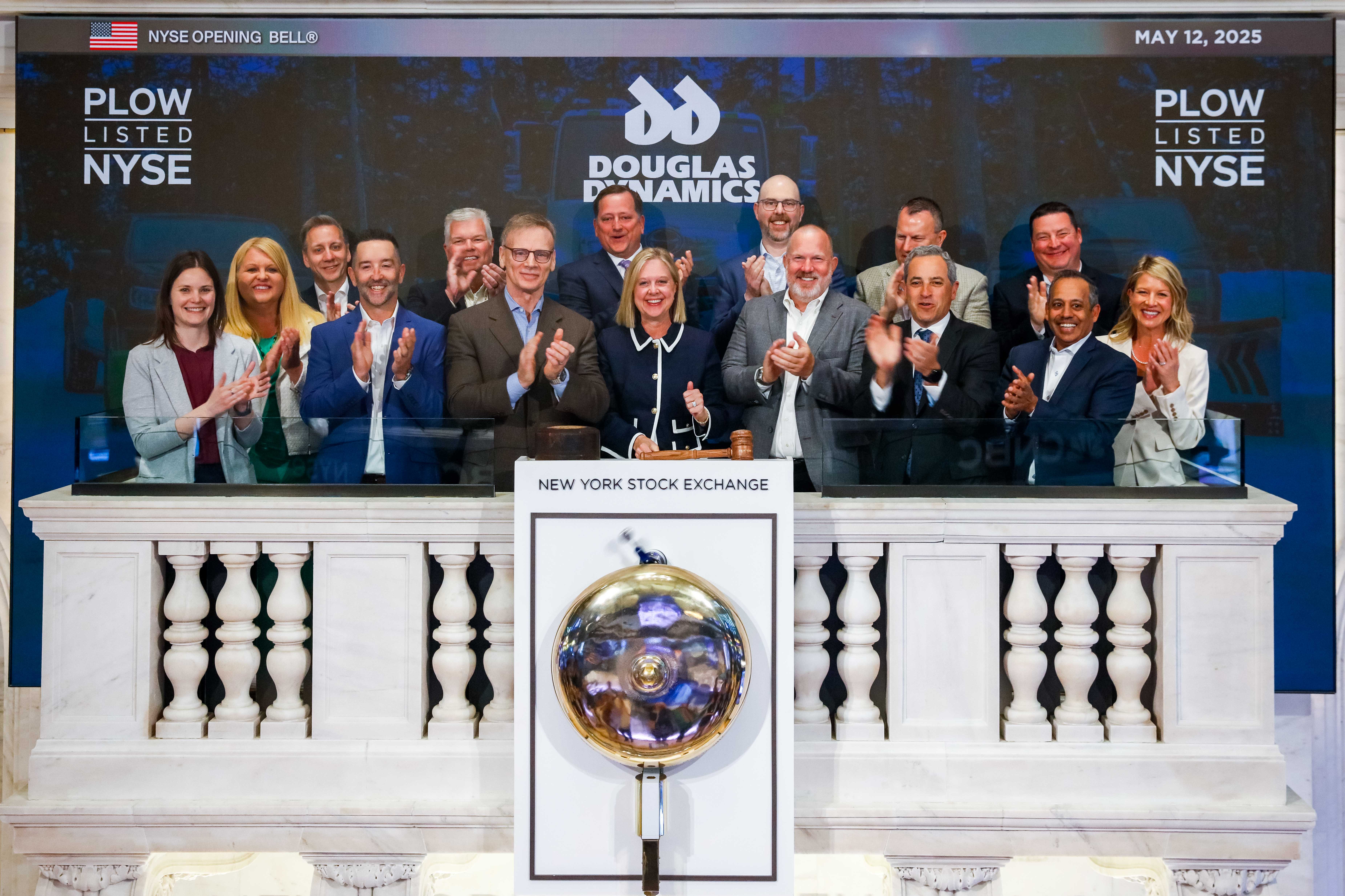 Sarah Lauber, EVP and CFO, rings the opening bell on the New York Stock Exchange on May 12, 2025