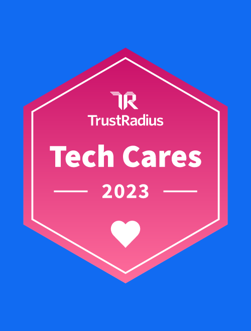 TrustRadius Tech Cares Award badge