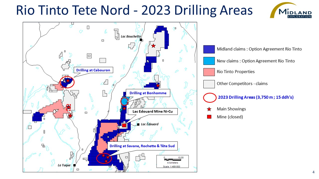 Figure 4 Rio Tinto Tete Nord - 2023 Drilling Areas
