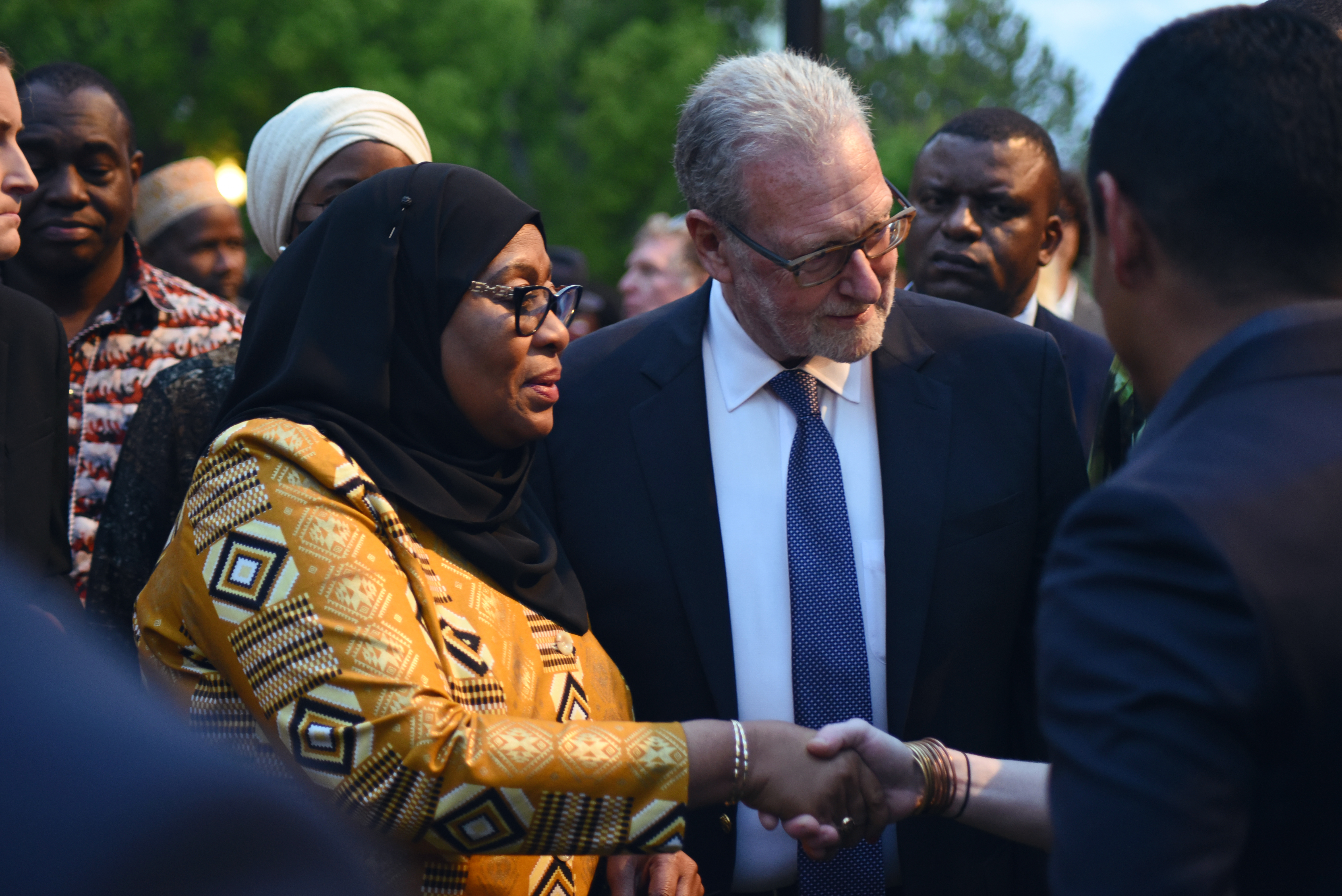 Pres. Hassan and Peter Greenberg at Paramount Studios