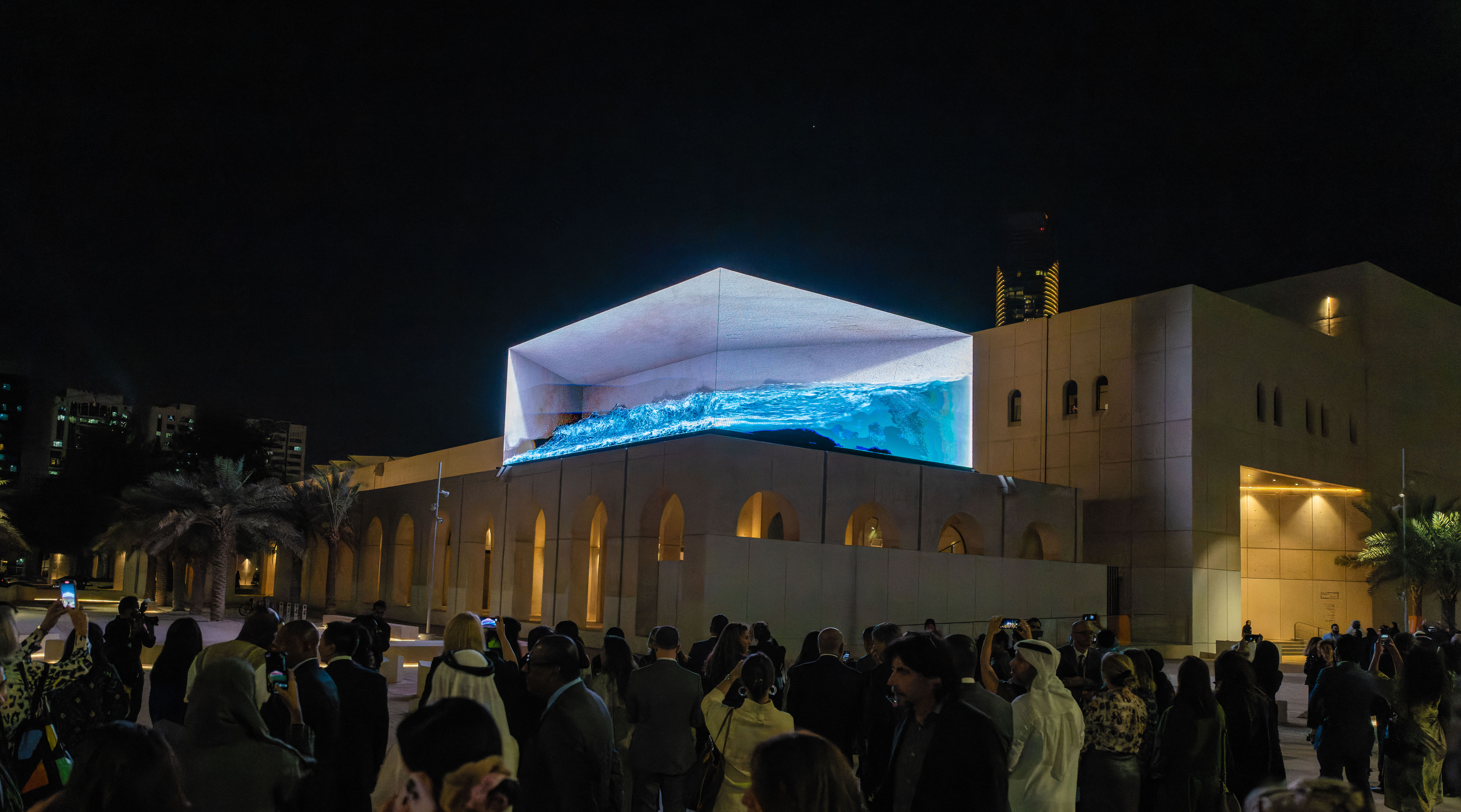 Abu Dhabi Public Art Center unveils WAVE media art installation