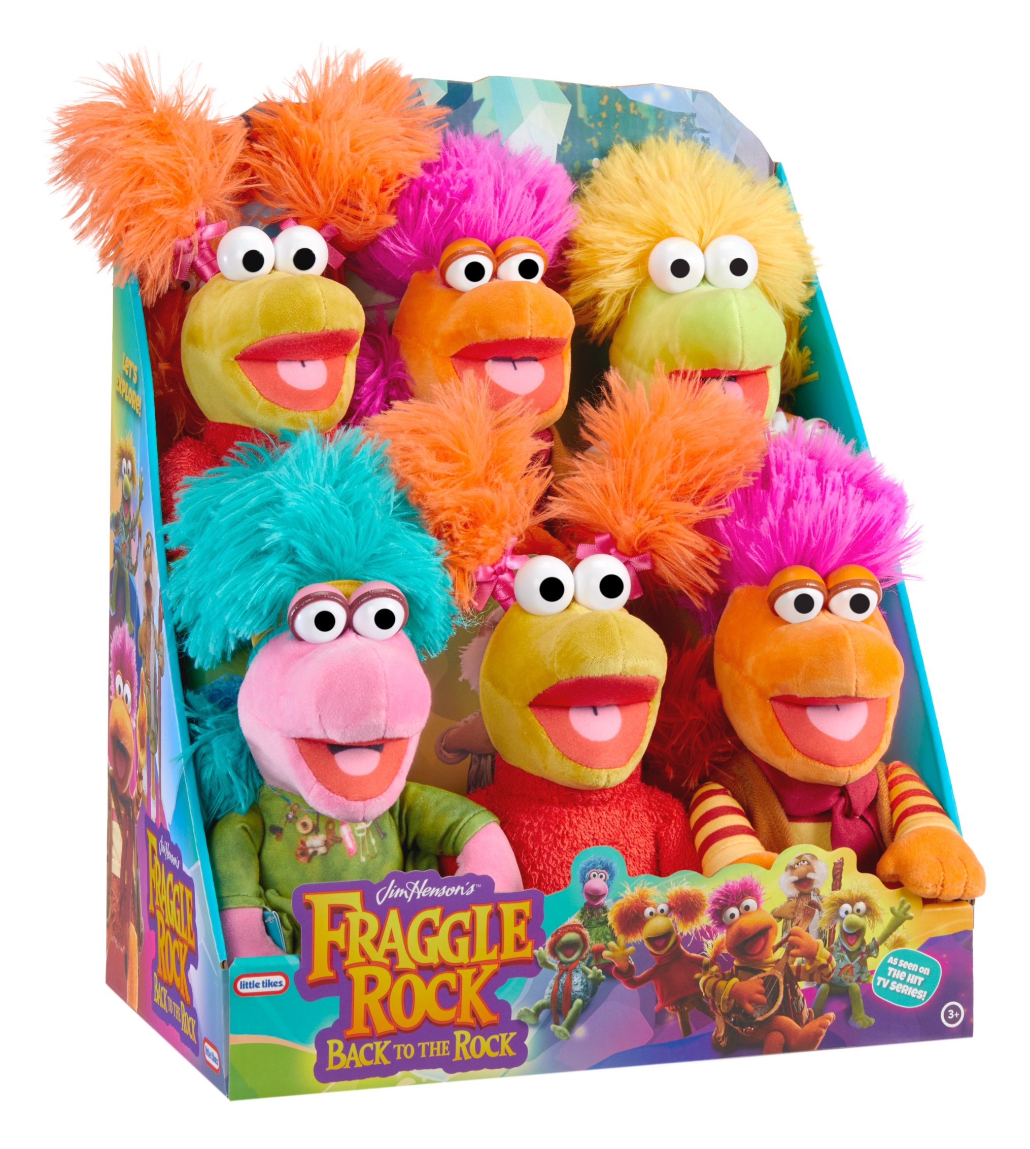 This vibrant line from Little Tikes features plush versions of the beloved Fraggle characters from 