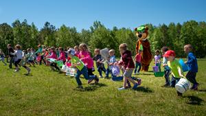 Easter egg hunts are just one of many activities families can enjoy while spending spring break at Jellystone Park locations across the country.