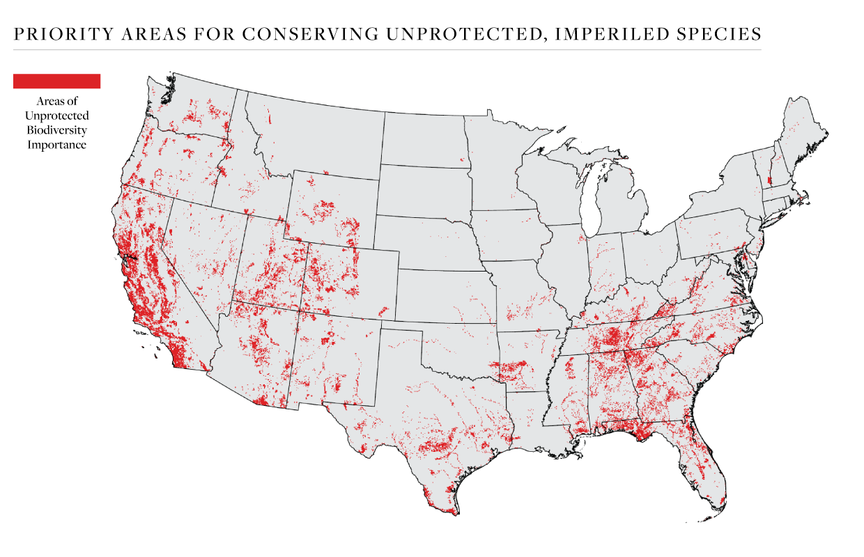 Priority Areas for Conserving Unprotected, Imperiled Species