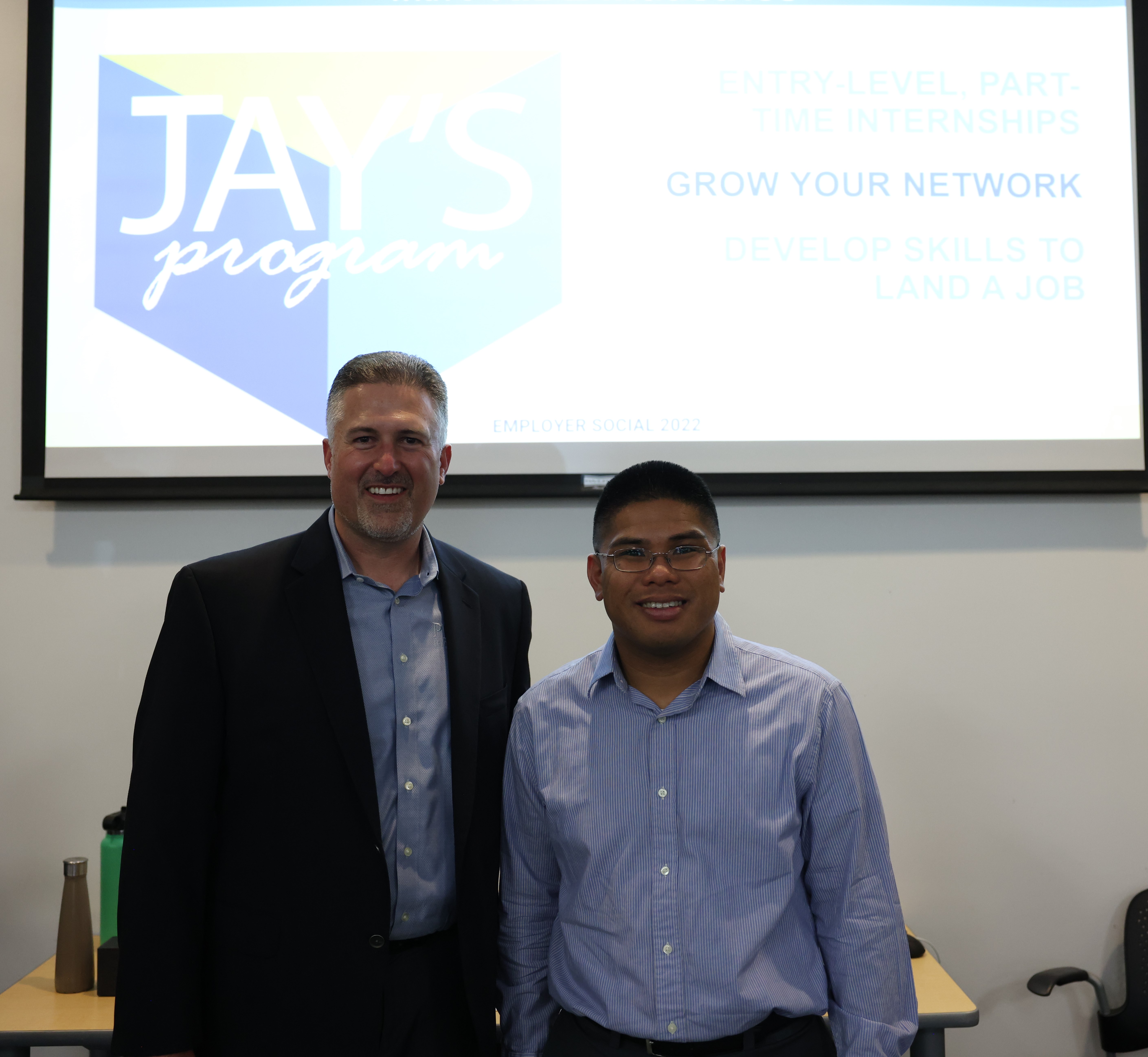 Jay's Program Namesake Raymond "Jay" Bariuan and PRIDE Industries President and CEO Jeff Dern