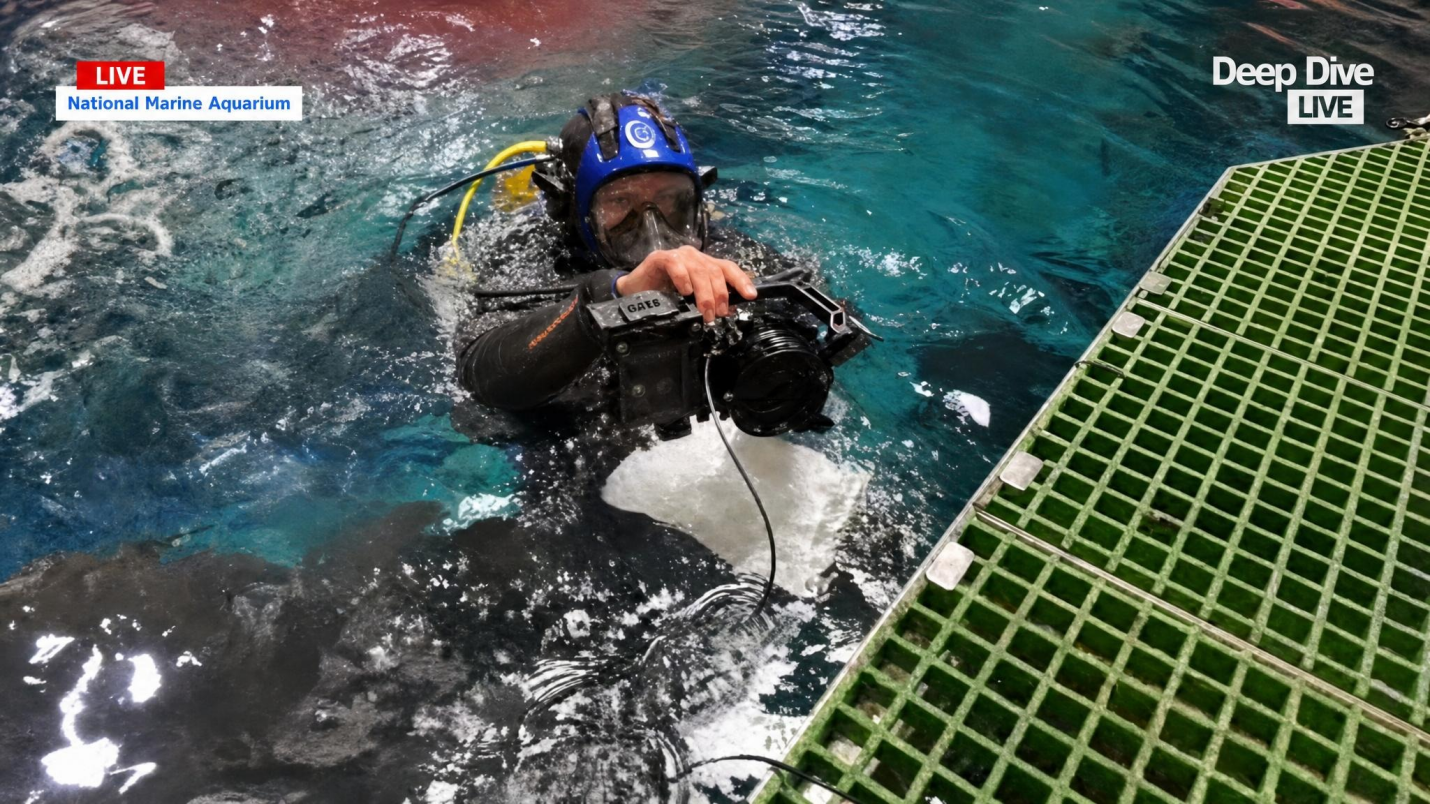 DIVEVOLK Sponsors Steve Backshall's First Live Underwater Aquarium Broadcast With DIVEVOLK SeaLink 