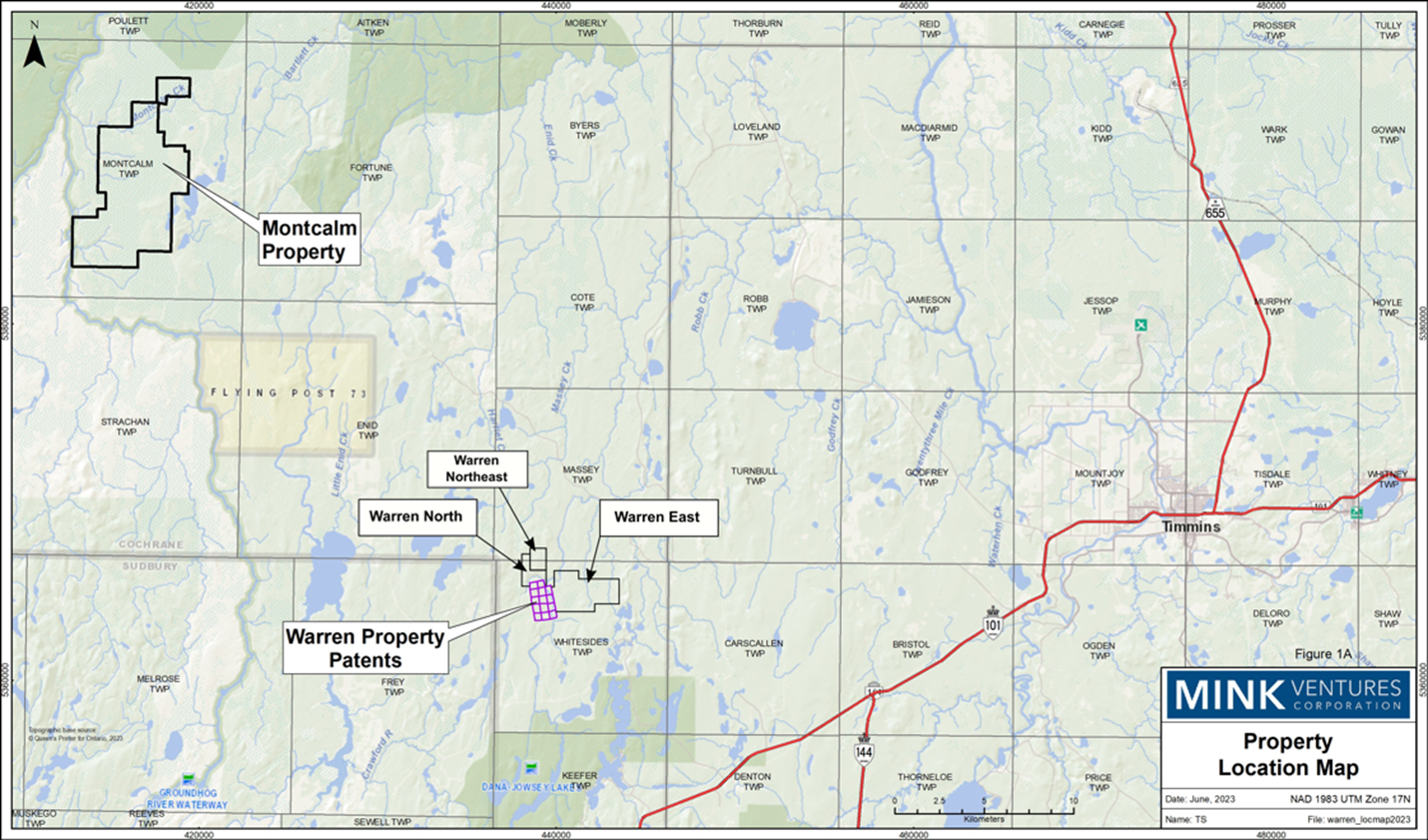 Mink Property Location Map