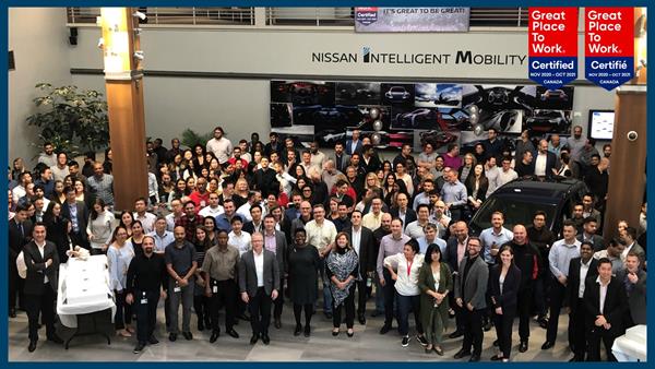 Nissan Canada Inc. once again certified as a Great Place to Work®