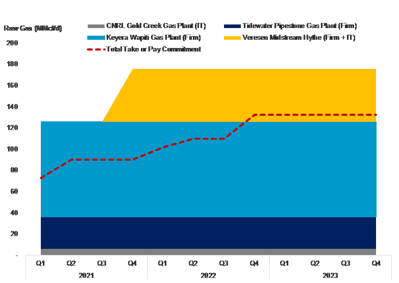 Go-Forward Processing Capacity and Take-or-Pay Commitments