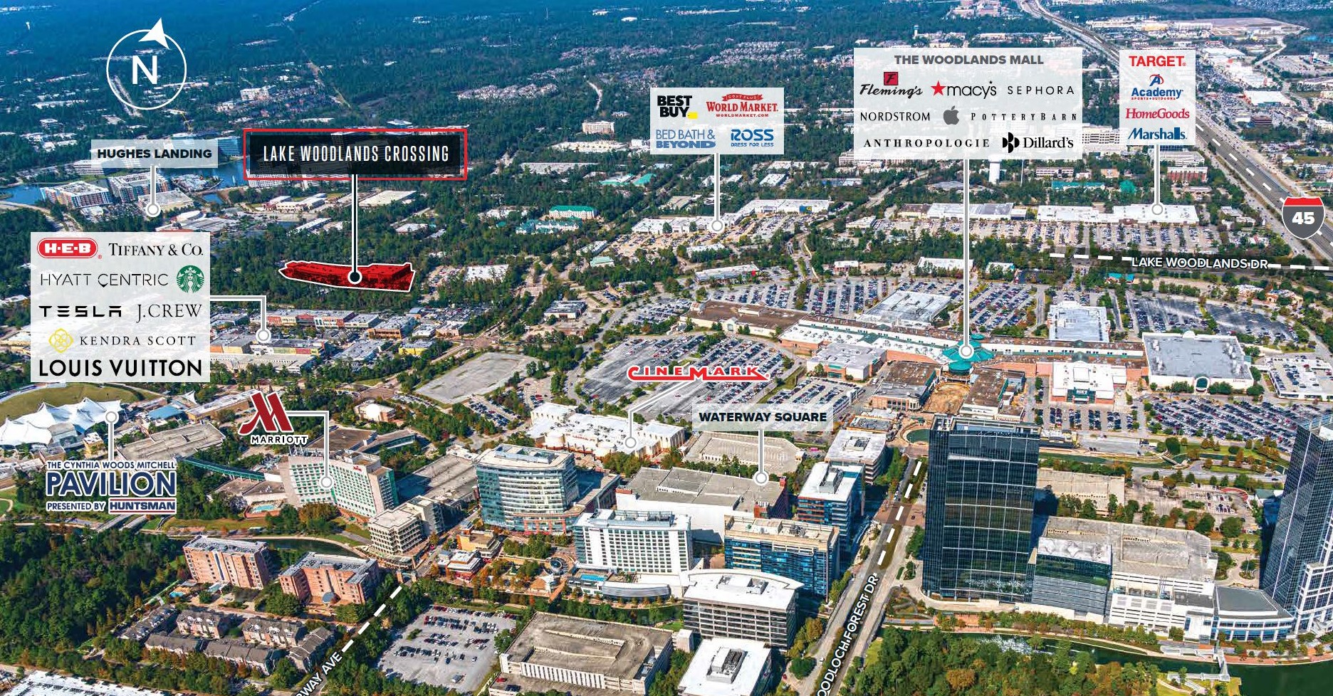 Market Street, The Woodlands, TX - Aerial Views 