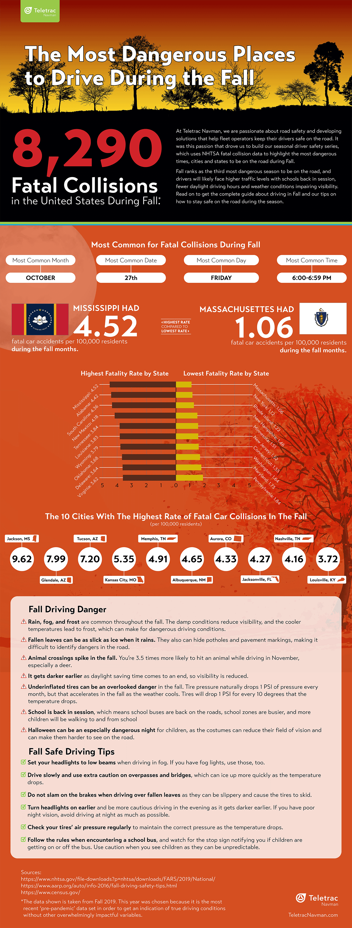 Fall Driving Dangers Infographic