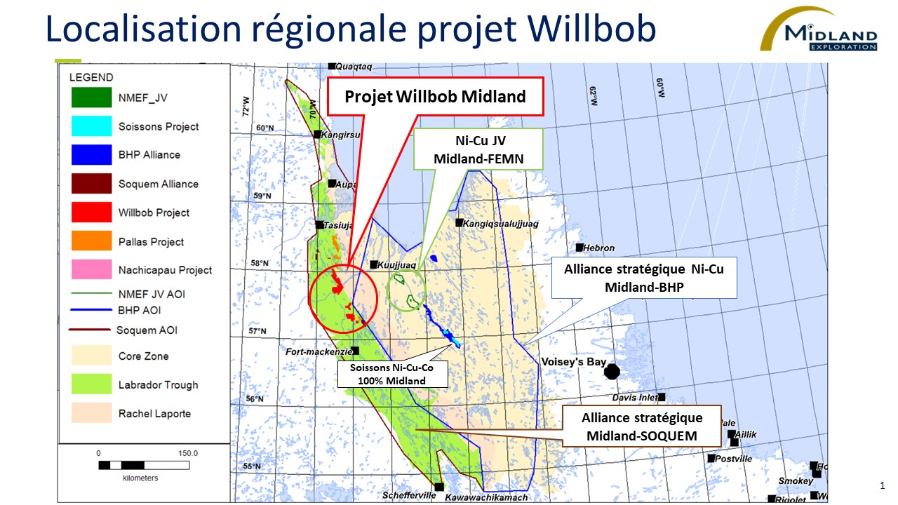 Figure 1 Localisation régionale projet Willbob