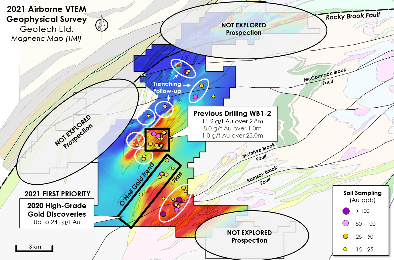 Figure 4: Williams Brook Gold Property Main Targets Areas