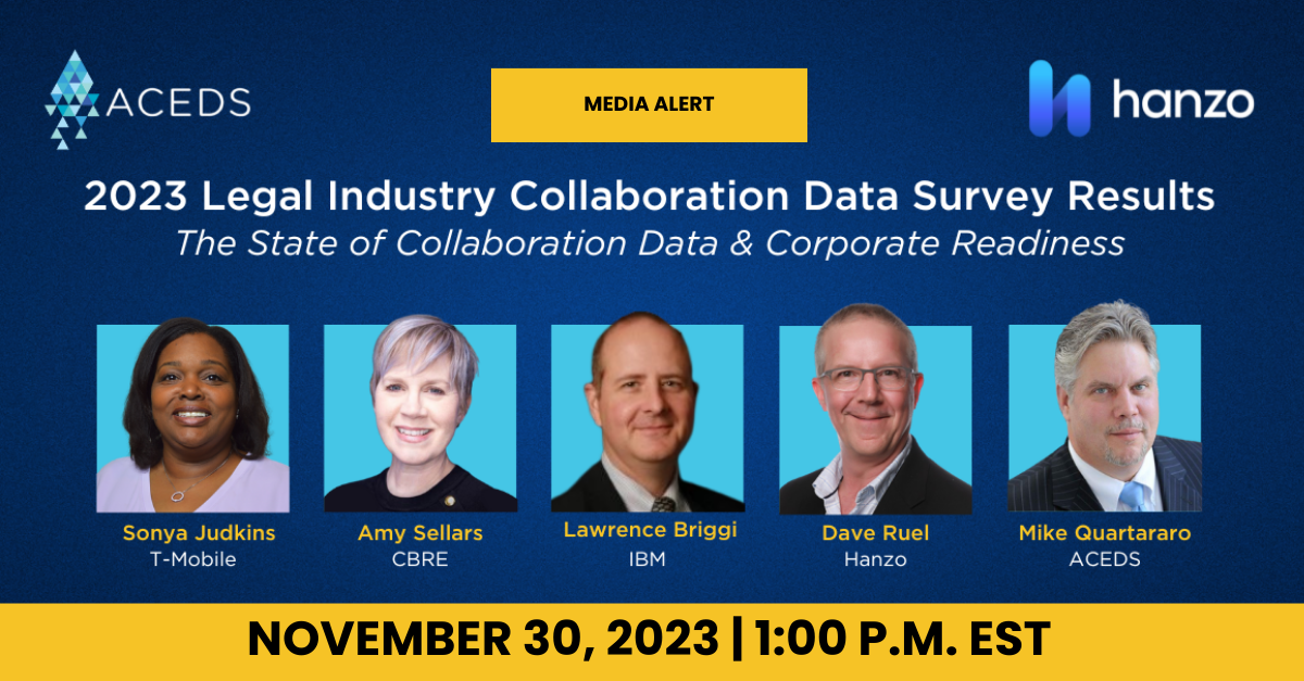 Media Alert: Speakers for the 2023 Legal Industry Collaboration Data Survey Webinar