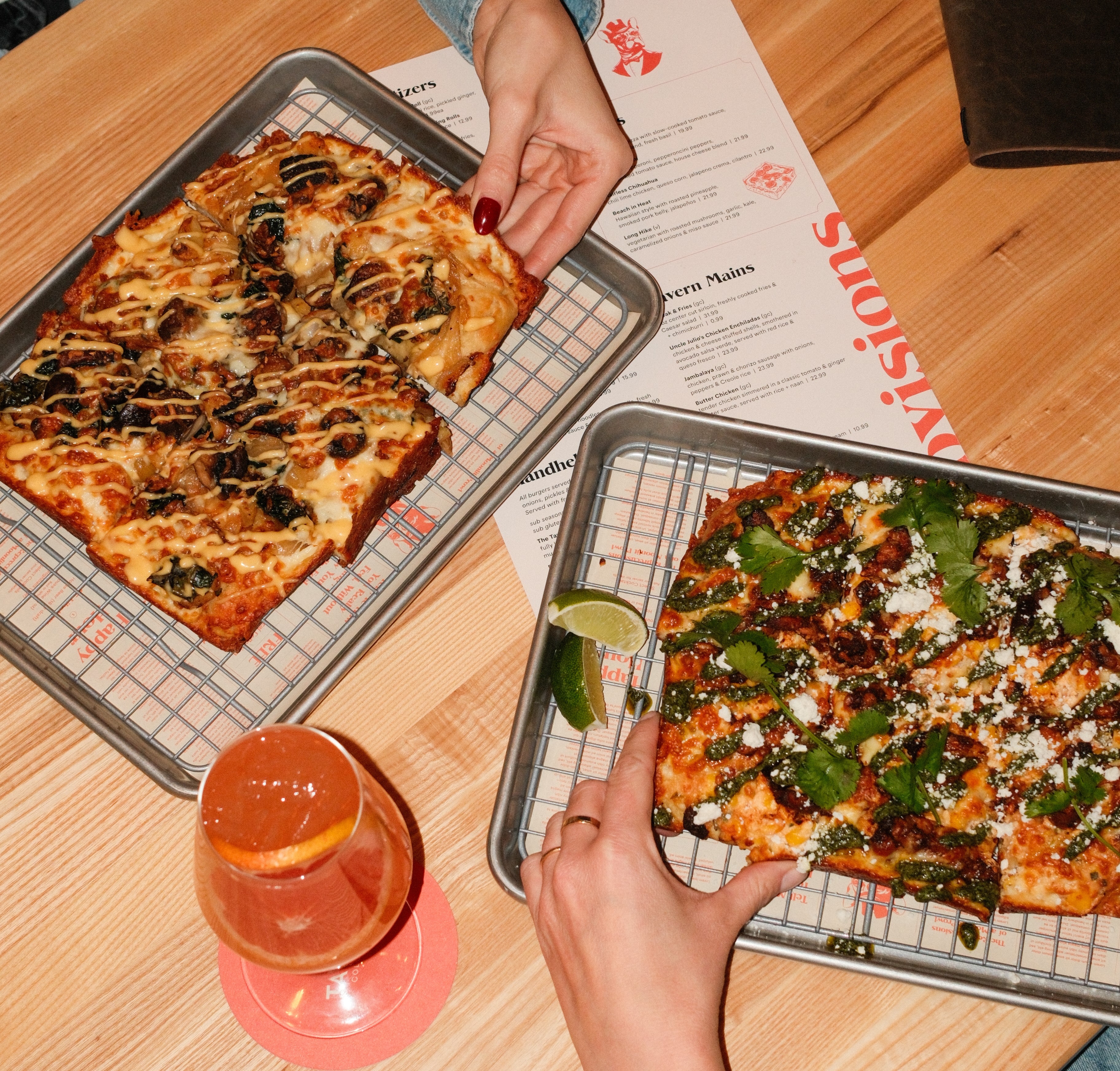 Tavern Focaccia Pizzas - Tavern on King Edward