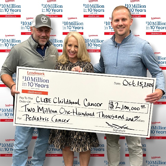 Lendmark Presents $2.1M Check to CURE Childhood Cancer