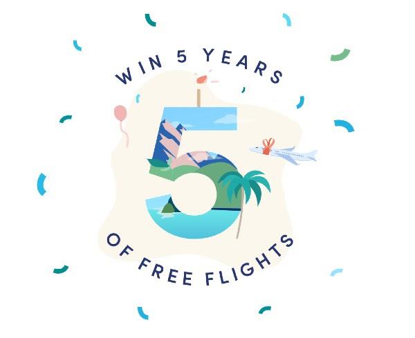 It’s our 5th birthday, and we’re giving you our biggest gift yet: five years of travel on us!