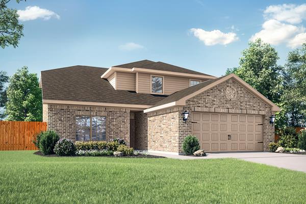 The Cypress floor plan by LGI Homes is a two-story, brick home with incredible curb appeal.