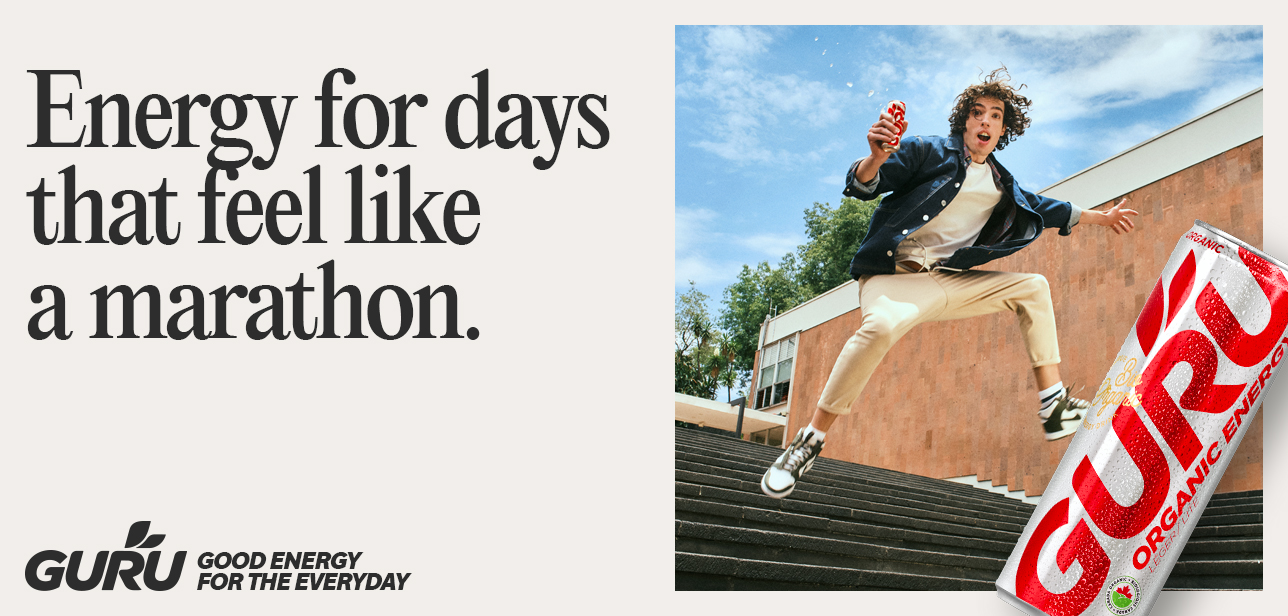 GURU_DOOH-1288X616-Energy for days that feel like a marathon_en