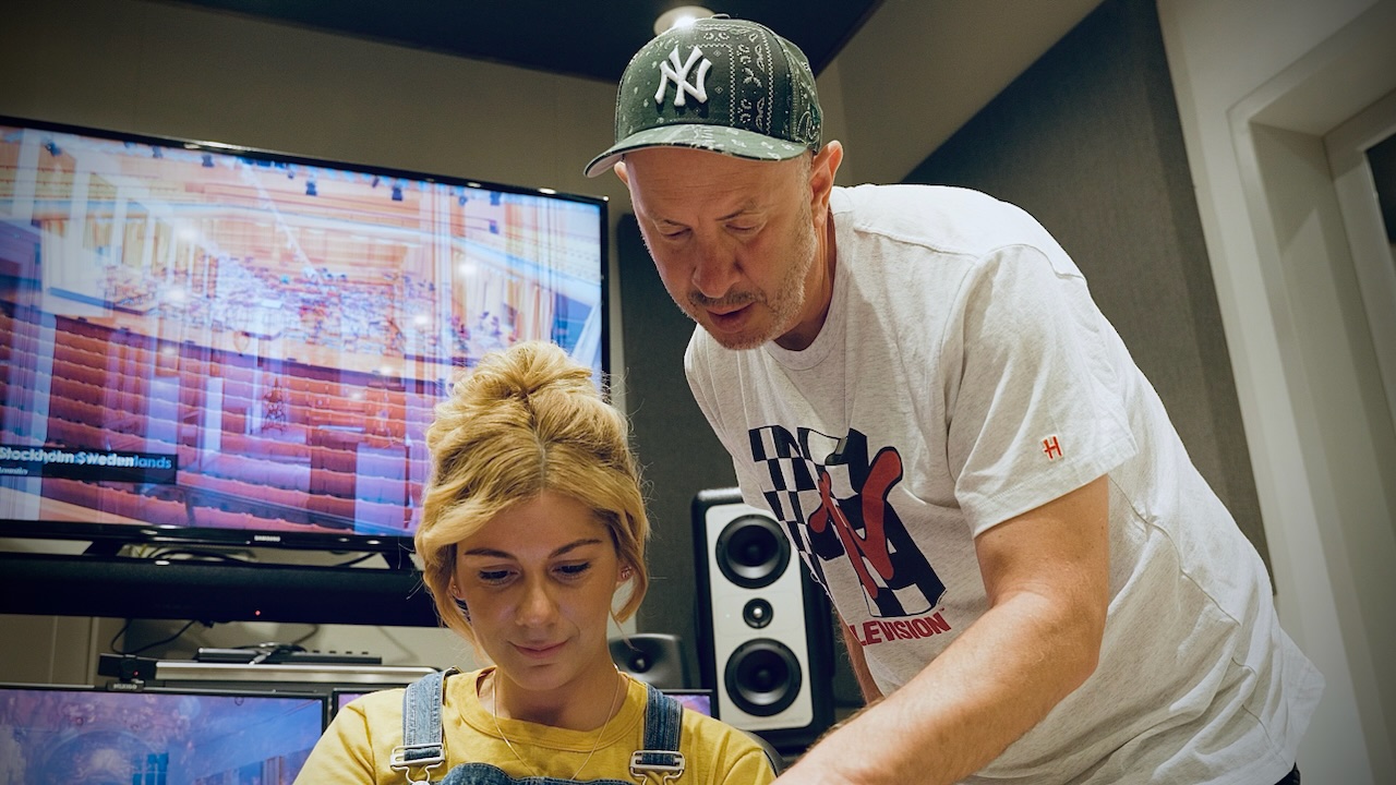 Jax and Sam Hollander collaborate on a healing anthem during the MOC Songwriting program for the Childhood Cancer Awareness Month partnership between Musicians On Call and Hyundai Hope On Wheels.