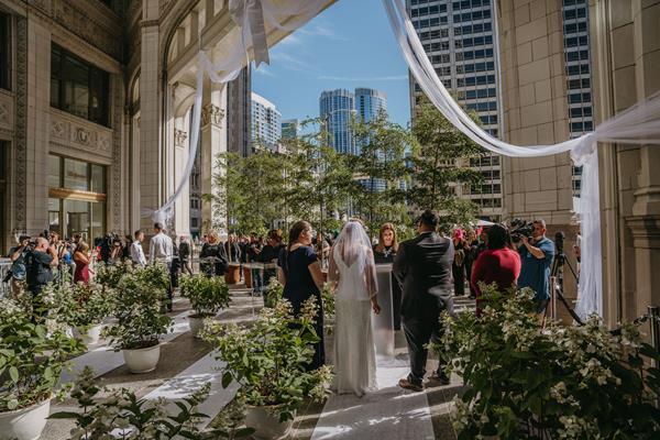 Couples married during Weddings at Wrigley event