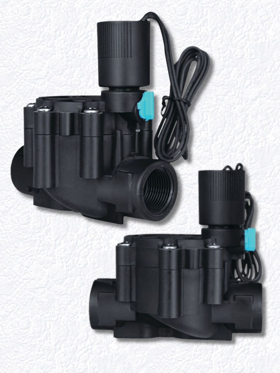 Close-up of the CIP-100IV Inline Irrigation Valve with Automatic Solenoid