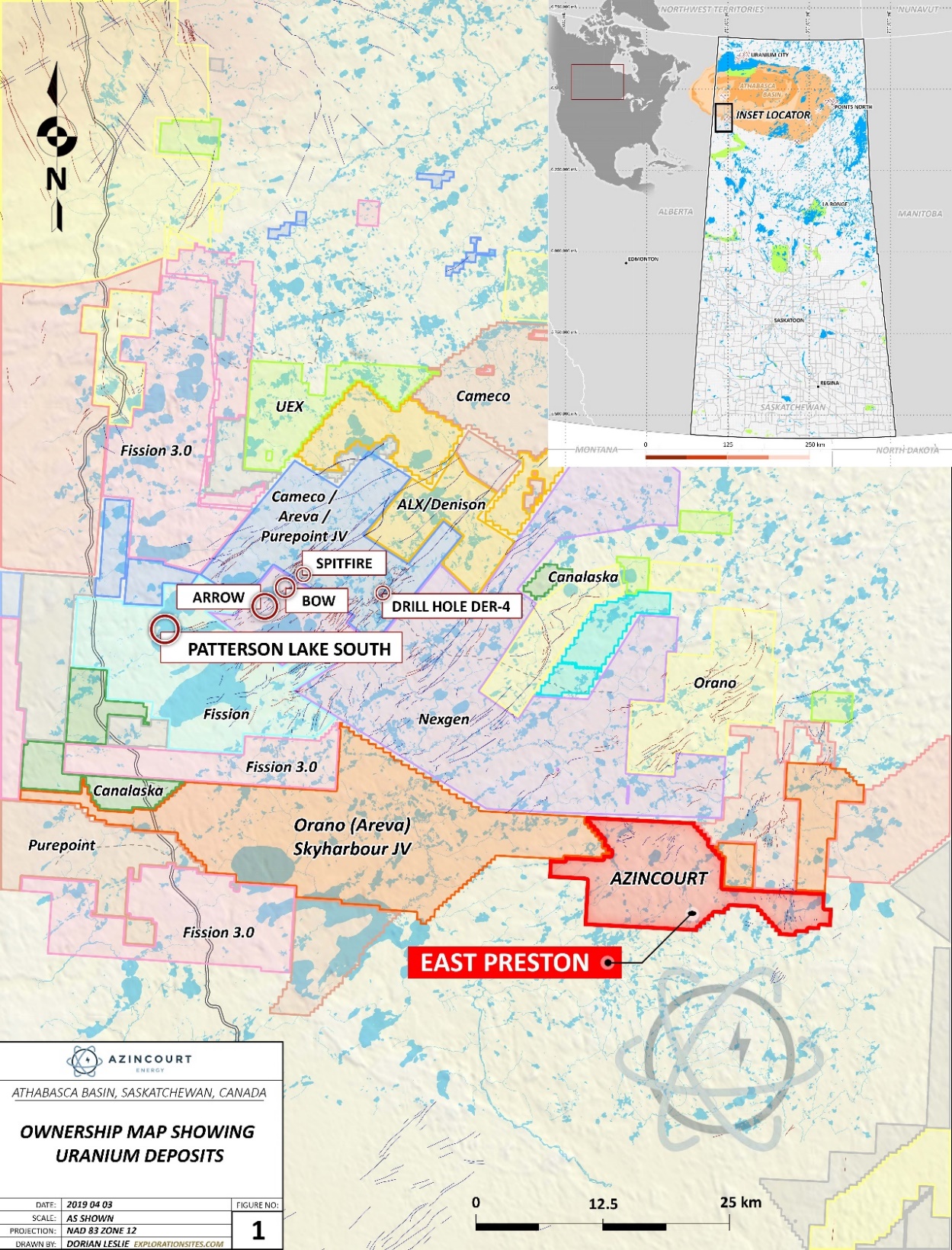 Figure 4: Project Location – Western Athabasca Basin, Saskatchewan, Canada