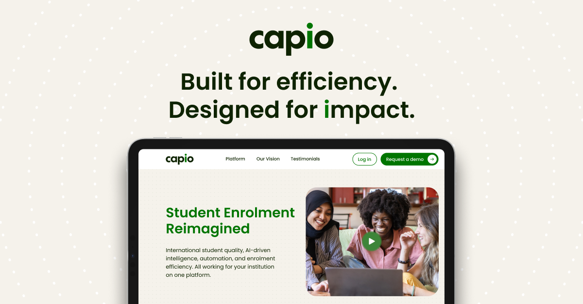 Capio Launches to Reimagine International Student Enrolment