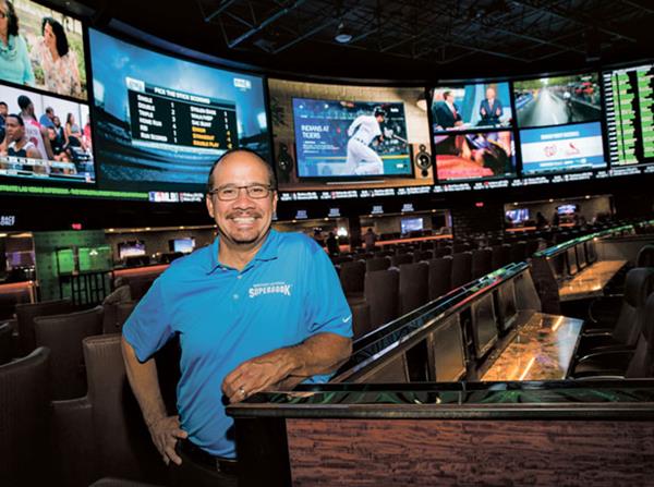 Jay Kornegay, VP for race and sports at the Westgate Las Vegas SuperBook, prepares for the next SuperContest.