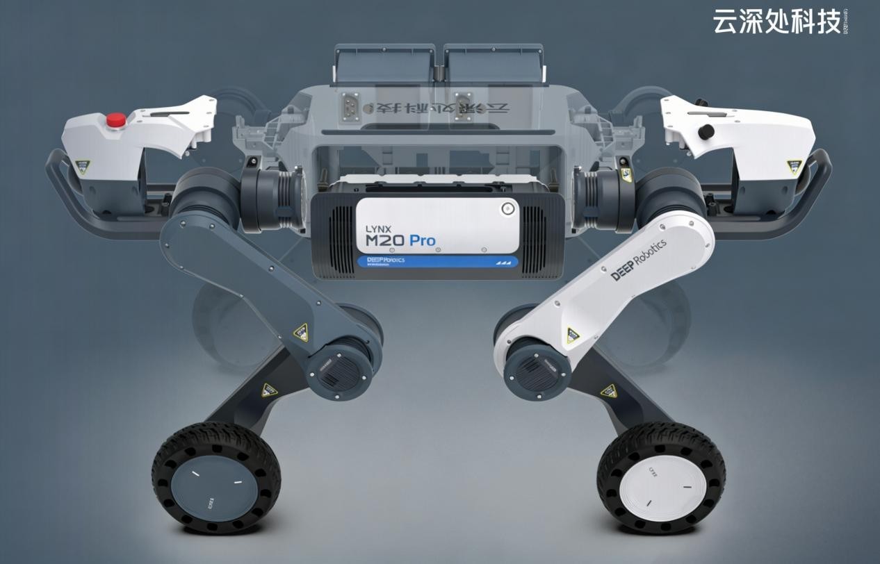 DEEP Robotics Lynx M20 Wheeled-Legged Robot – Modular Design, Front-Back Symmetry, 'Front Elbow, Rear Knee Design'