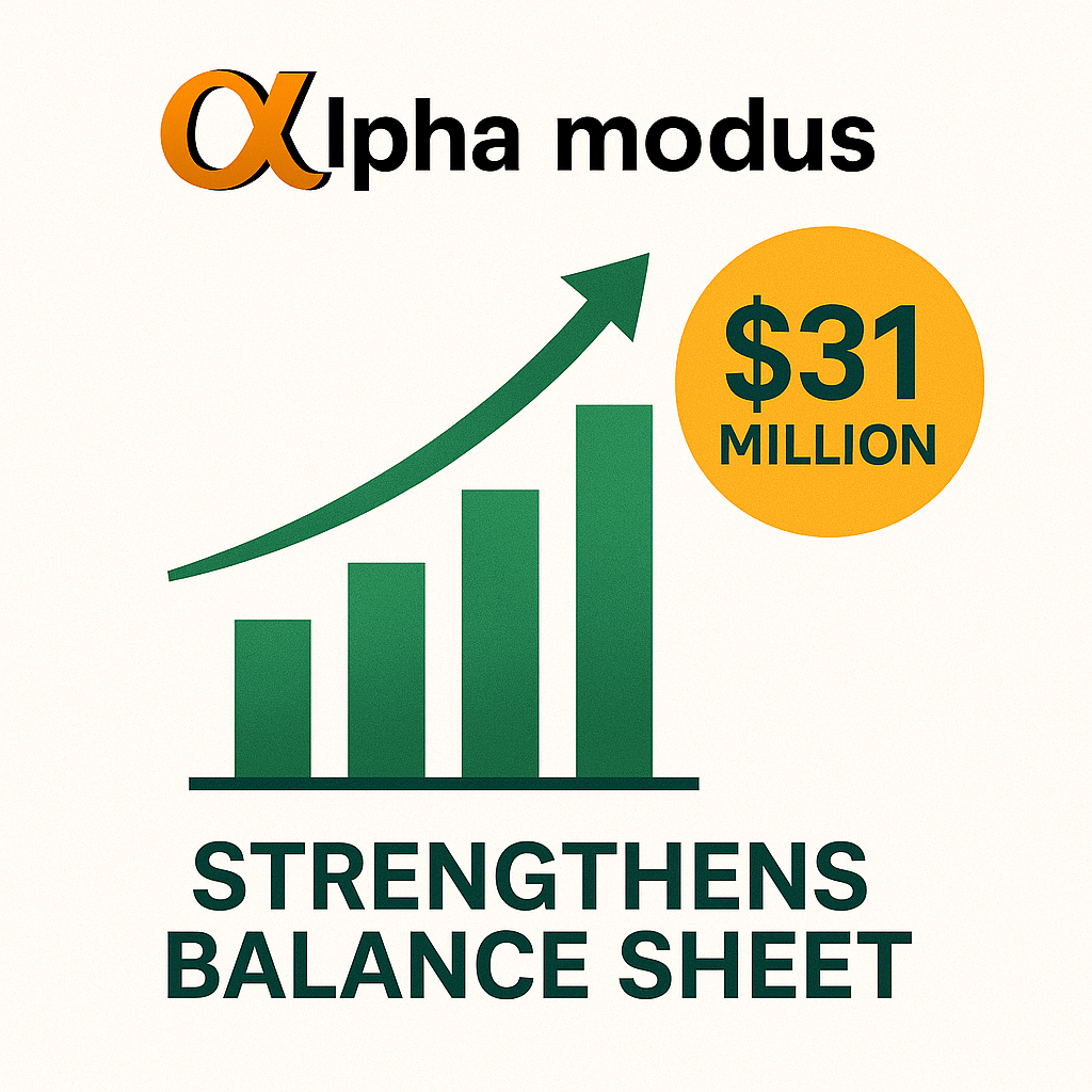 Alpha Modus Strengthens Balance Sheet By $31 Million