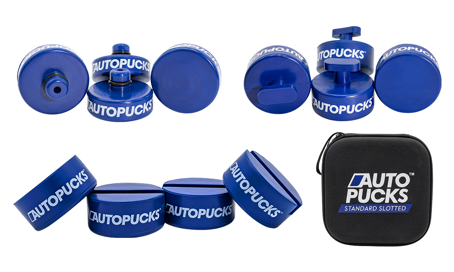 AutoPucks™ is a new line of rubber puck adapters and jack pads from BendPak designed to provide a secure connection and greater protection when picking up Corvettes, Tesla EVs, and other passenger vehicles using car lifts or floor jacks. The line includes Universal Slotted AutoPucks with a specially designed groove to cradle vehicle pinch welds; Corvette AutoPucks that fit into the factory frame slots; and Tesla AutoPucks that stay firmly in place under Tesla OEM jack points. Each set of four comes in a compact case.