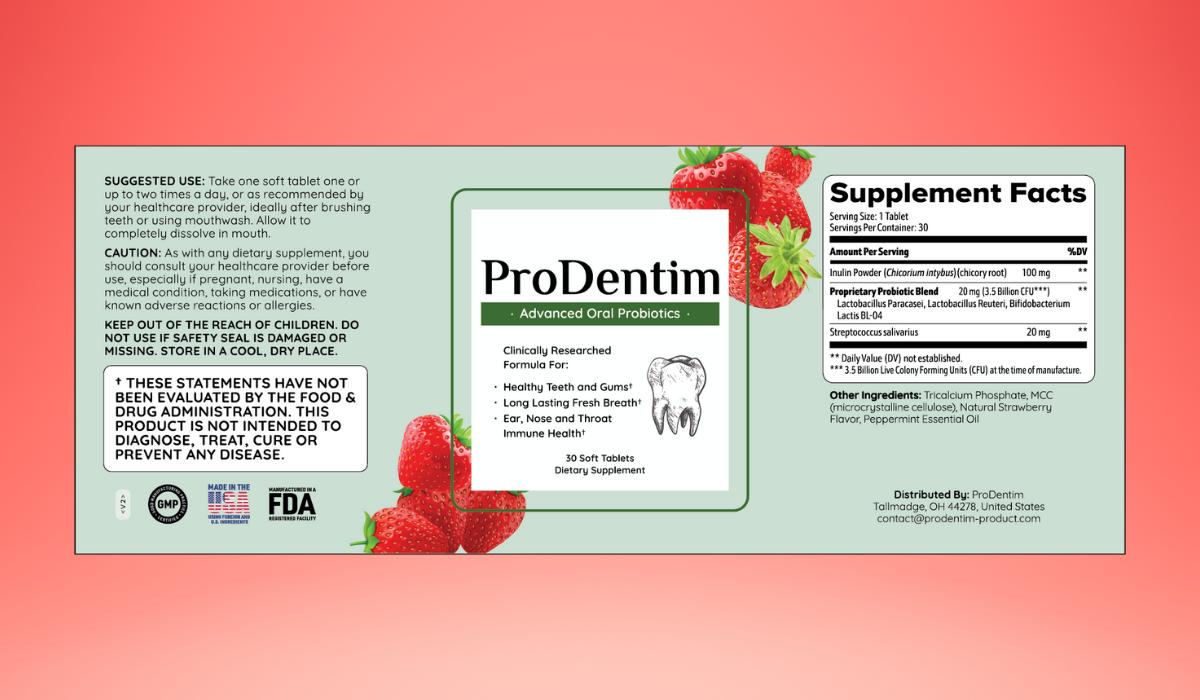 ProDentim supplement facts 2025