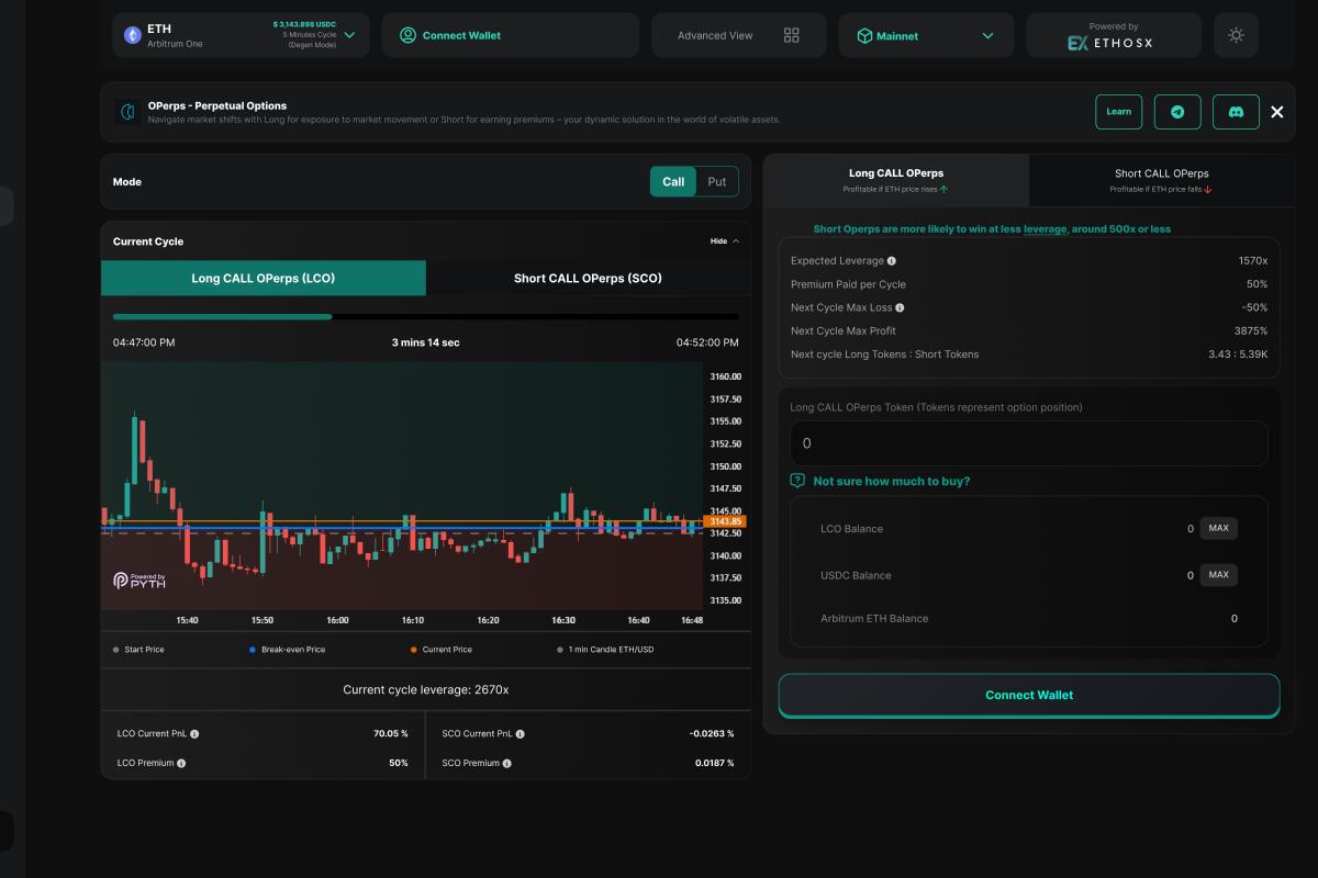 EthosX - dashboard