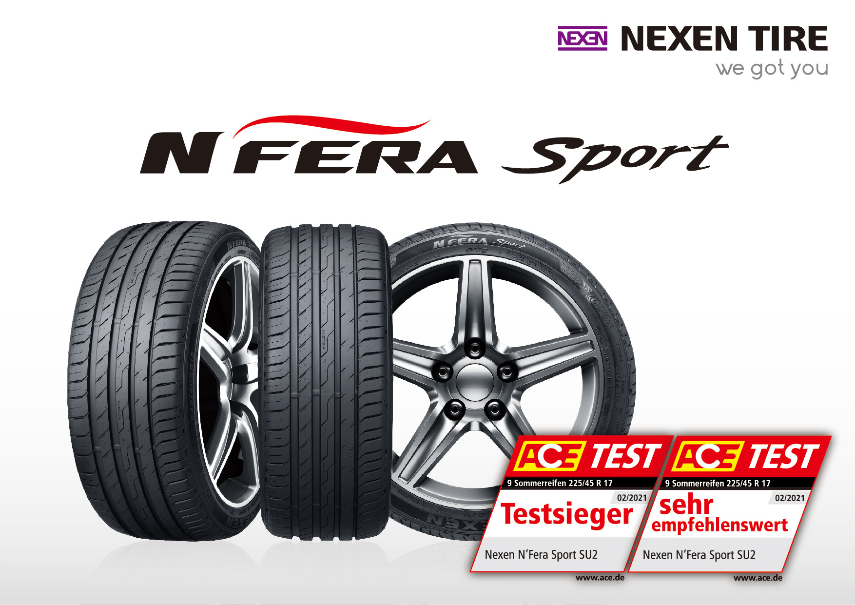 Nexen Tire ranks first in ACE Lenkrad summer tire test 2021