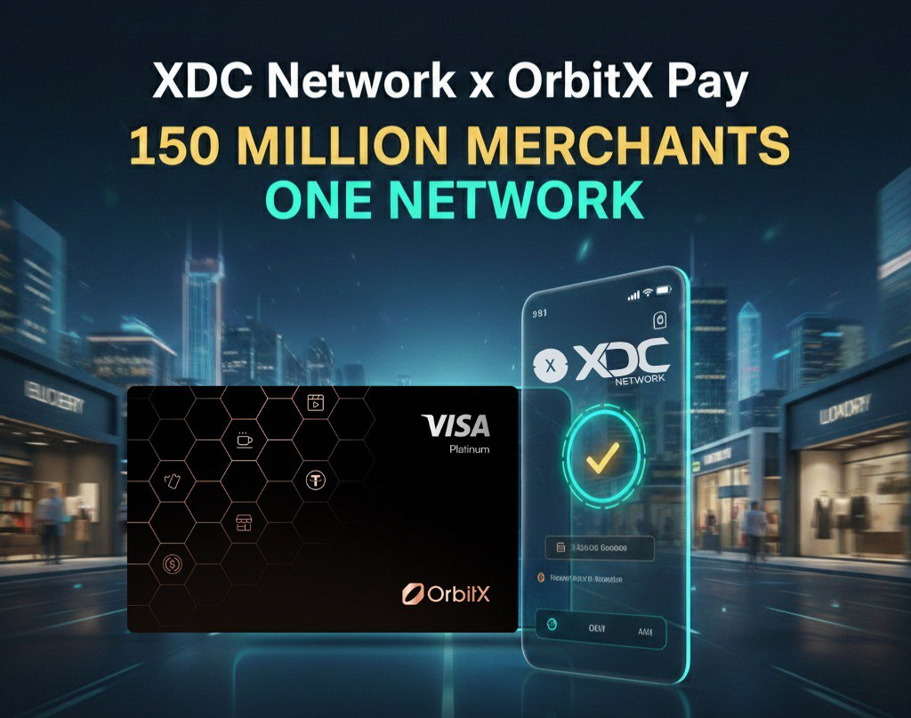 XDC Network Enables Real-World Stablecoin Spending at Over 150 Million Merchants with OrbitX Pay