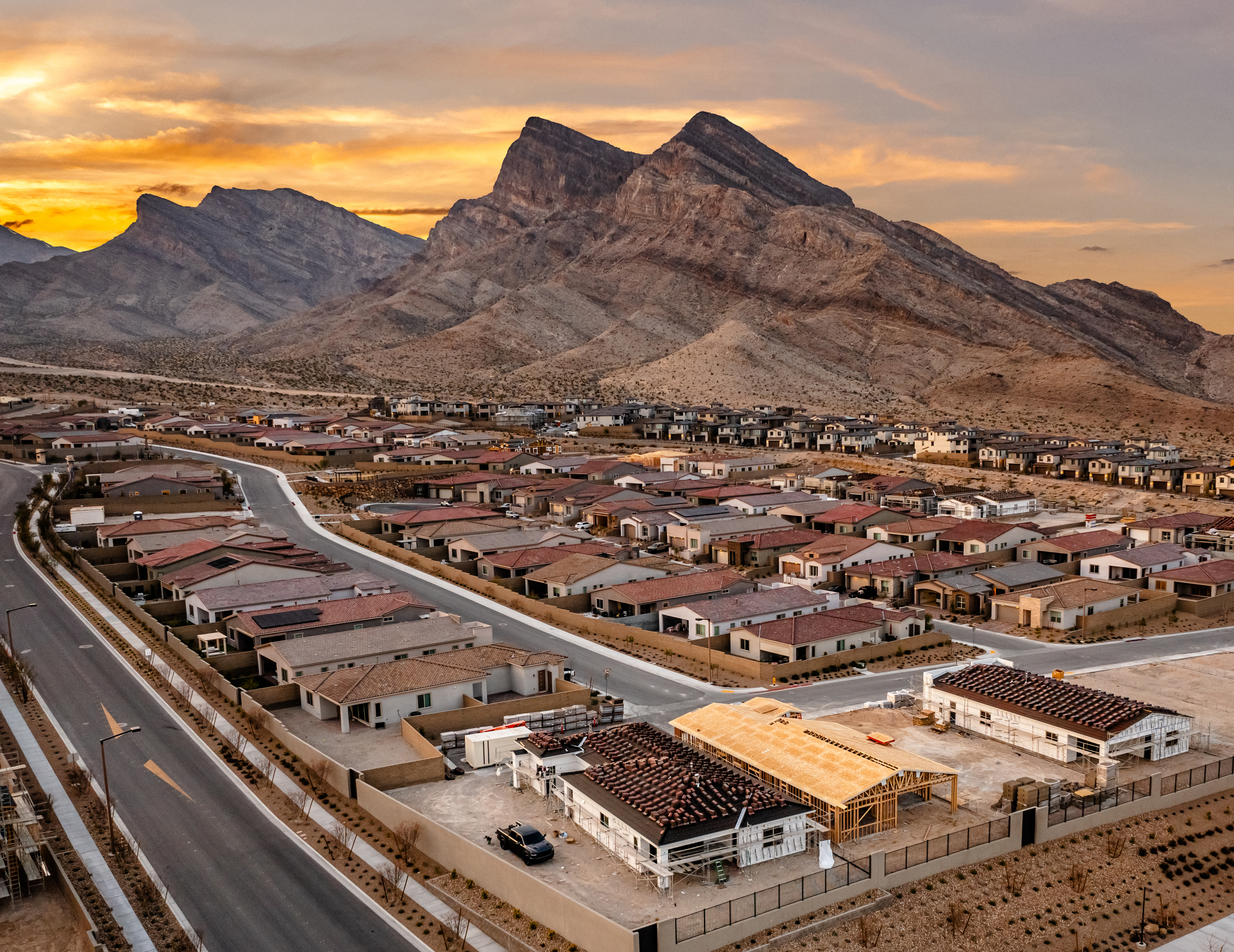 Aerial image of Summerlin master planned community in Las Vegas, Nevada