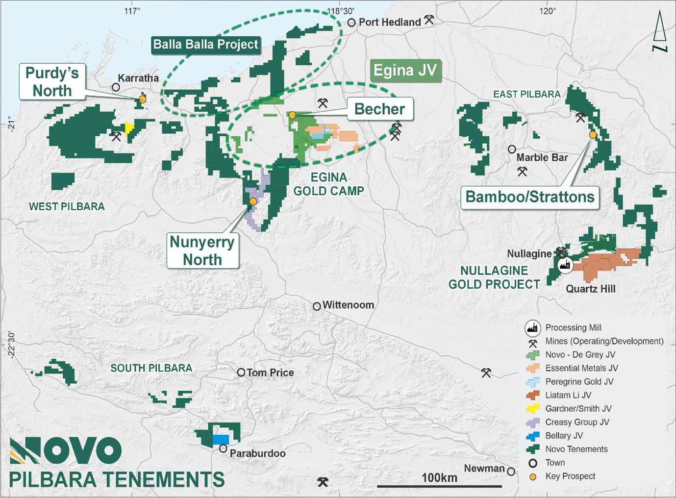 Novo Resources property map