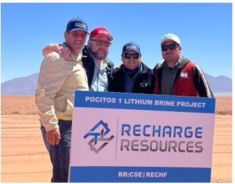 Recharge Resources Team Members and Investors at Drill Pad awaiting drill arrival