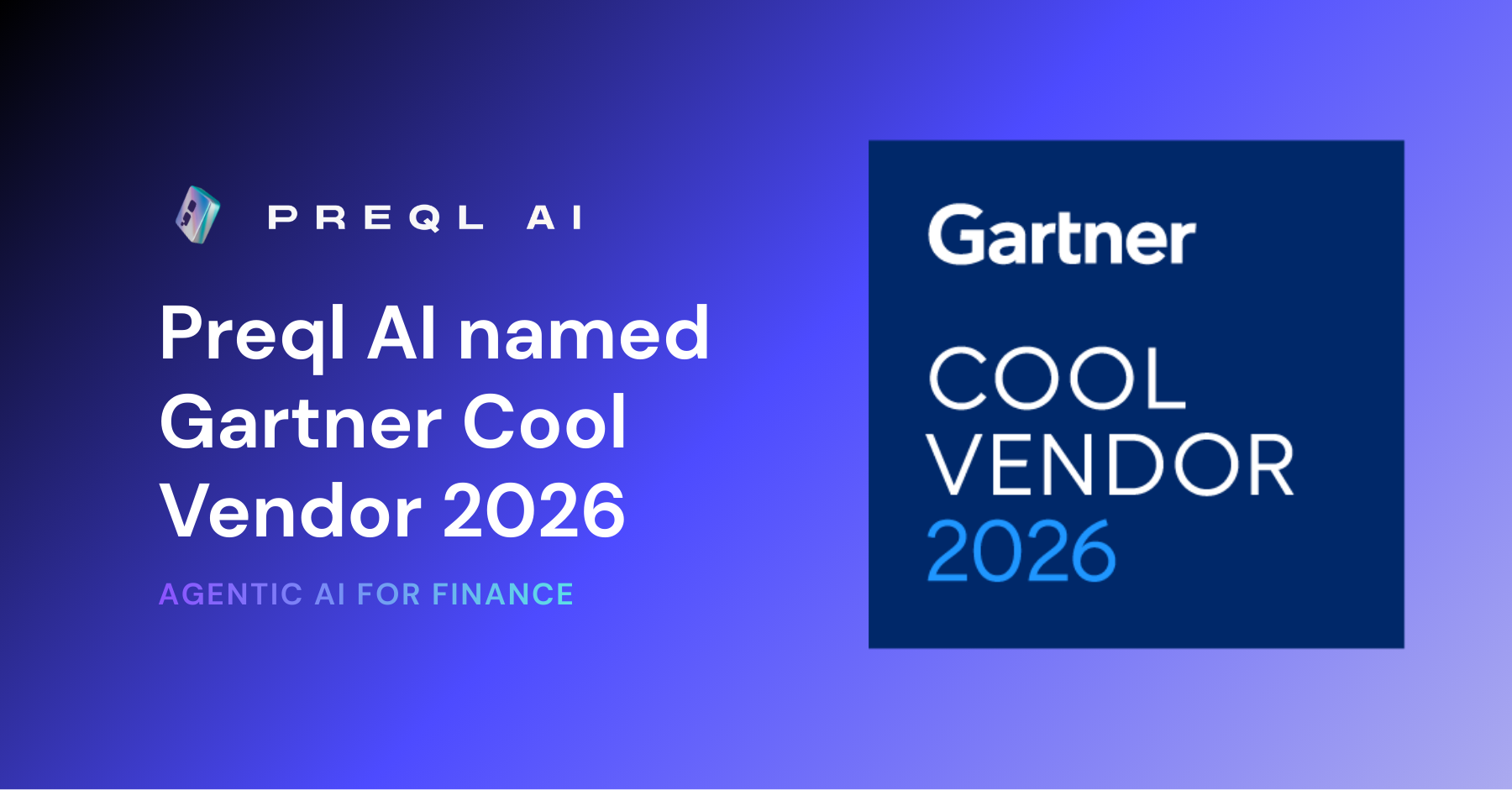 Preql AI named Gartner Cool Vendor 2026 Agentic AI for Finance
