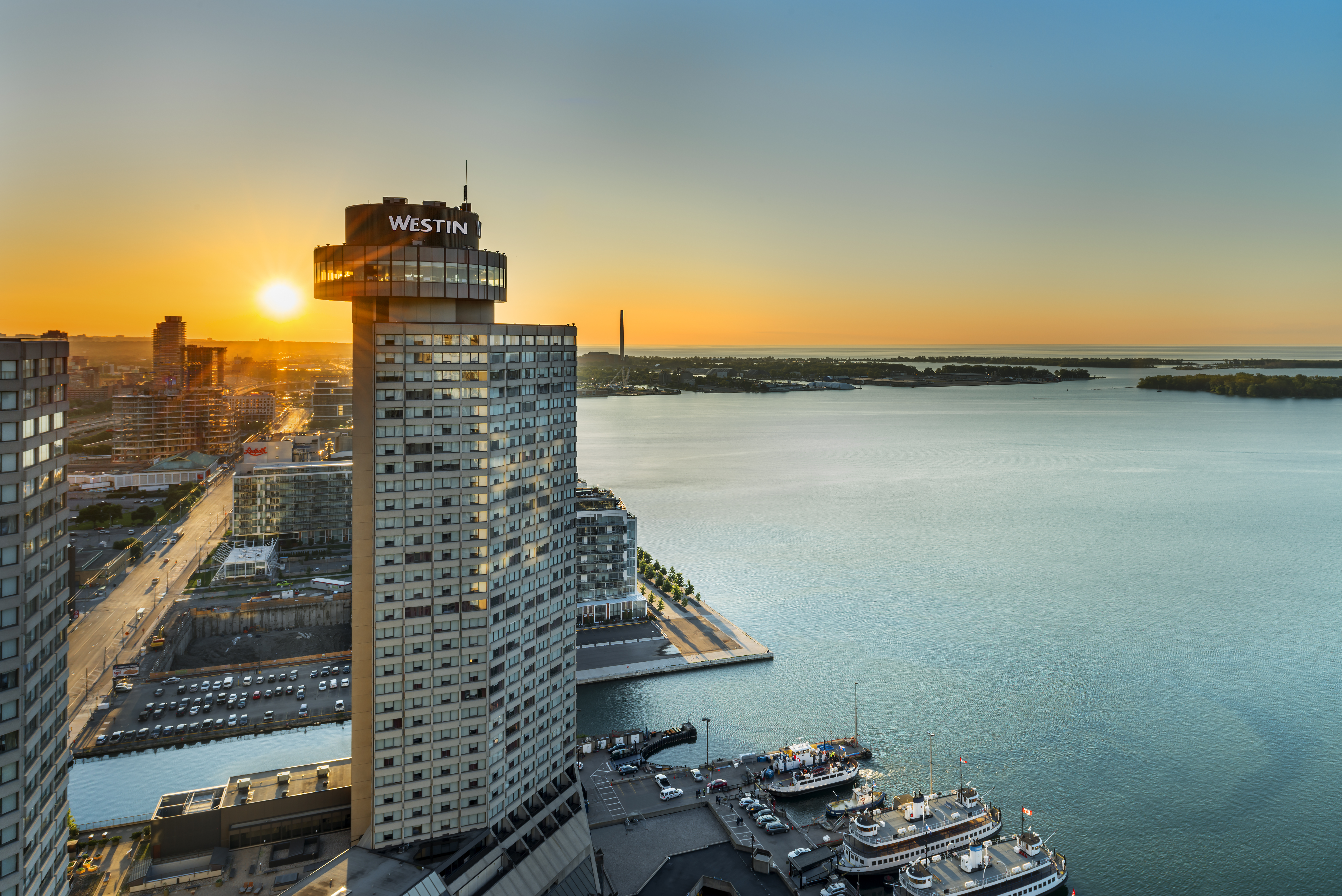 East Facing Exterior - Sunrise-High - The Westin Harbour Castle