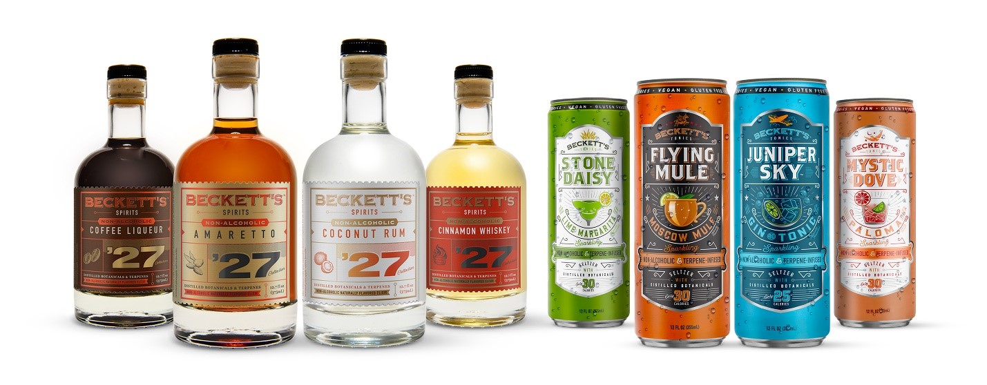 Beckett’s(TM) Tonics and Beckett’s ’27 non-alcoholic spirits