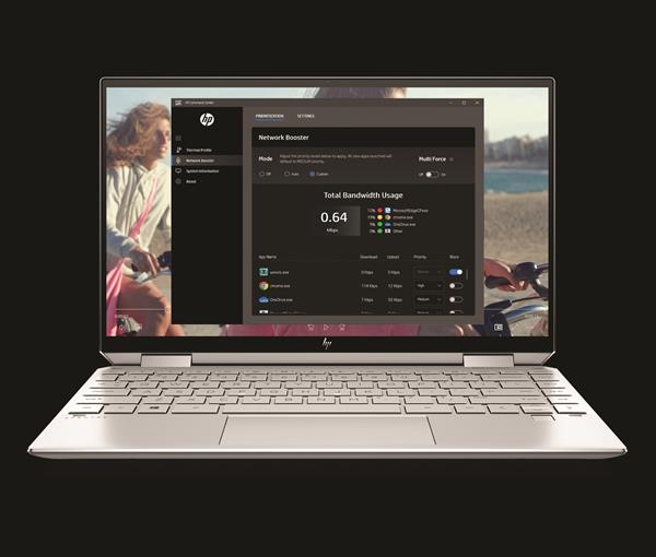 HP Spectre x360 13 with Network Booster in Natural Sillver