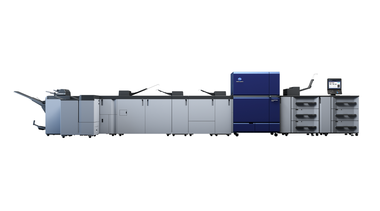 Konica Minolta’s award-winning AccurioPress C14000 Series high-volume production press.