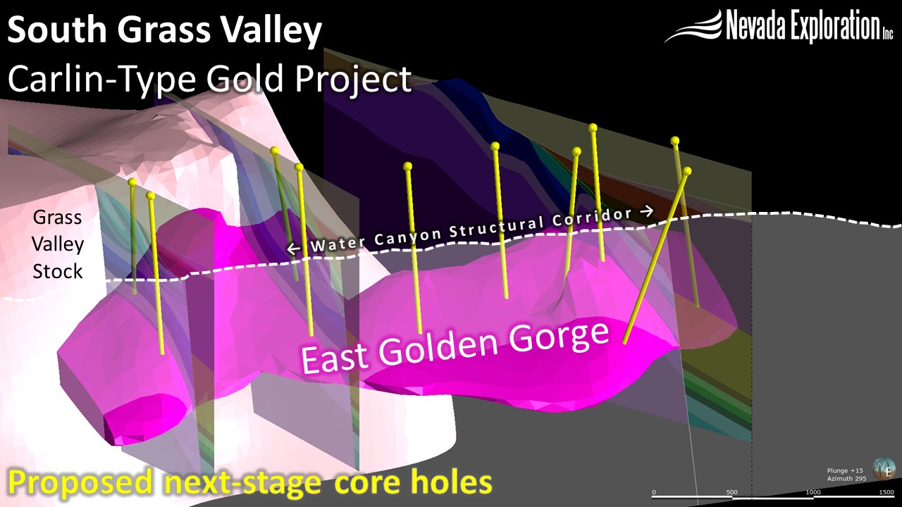 Proposed Next Stage Core Holes at East Golden Gorge