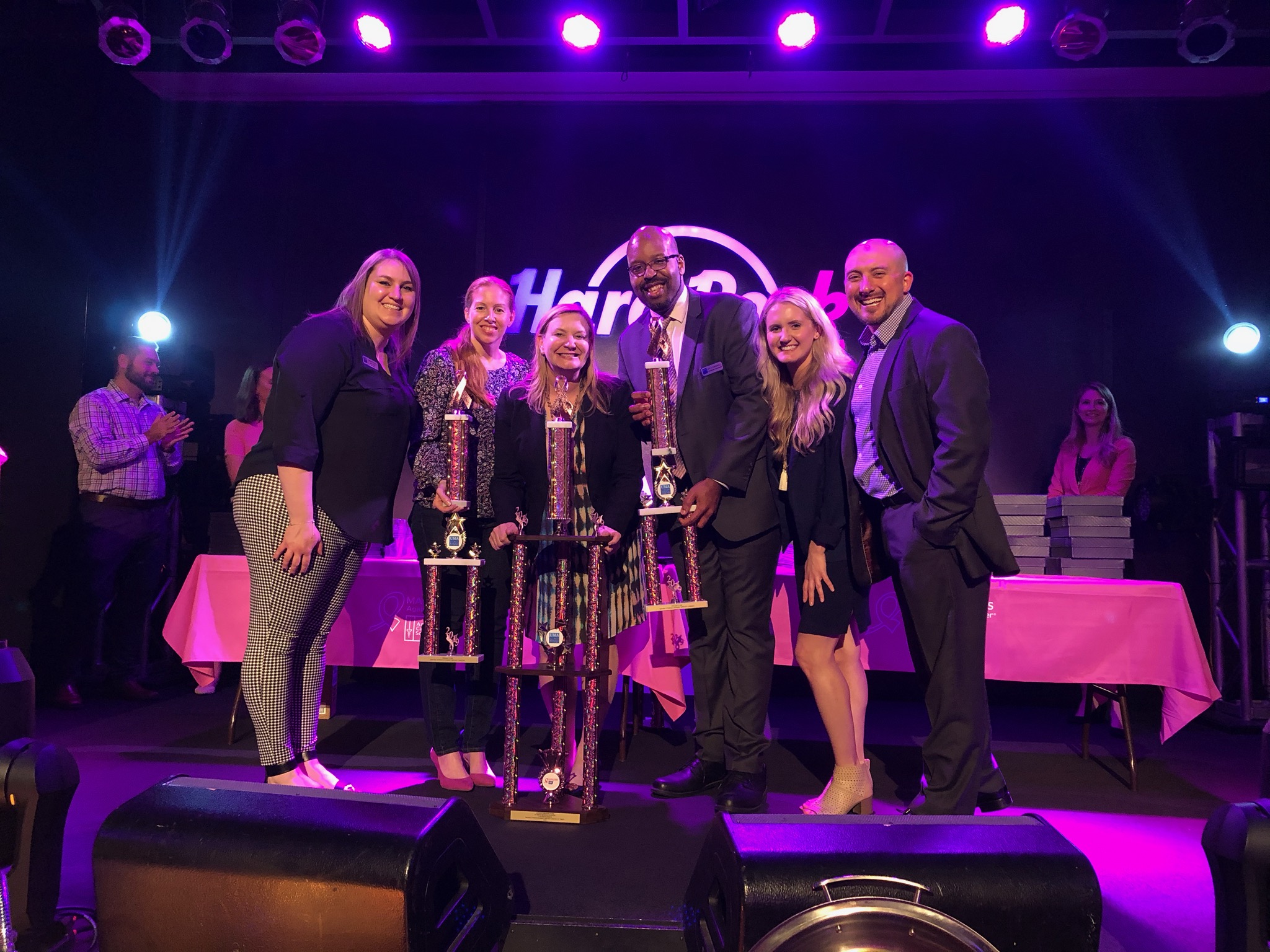 Led by Ultimate Medical Academy's Sr. Vice President of Human Resources, Beth Garland (third from left), UMA team members were honored by the American Cancer Society of Tampa Bay for their contribution's to the ACS' annual "Making Strides Against Breast Cancer" event. UMA built the nation's largest team of participants, with more than 1,150 walkers helping to raise awareness and contributions for the cause.